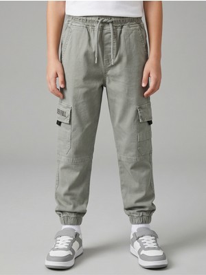 Tati Erkek Çocuk Likralı Komando Cepli Lastikli Pantolon