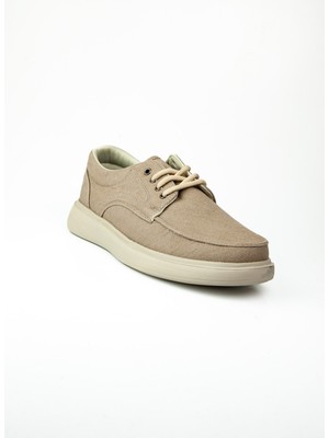 Babalı 023 Dakır's Bej Keten Erkek Sneaker Ayakkabı