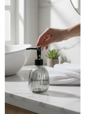 Renk Yapı Rüyası Mutfak Banyo Şık 400ML Cam Sıvı Sabunluk