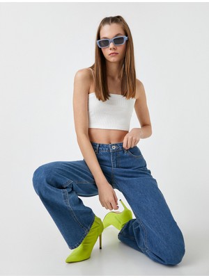 Koton İnce Askılı Crop Atlet