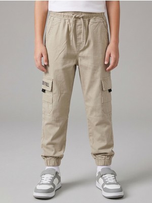 Tati Erkek Çocuk Likralı Komando Cepli Lastikli Pantolon