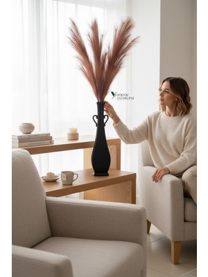 Yapay Çiçekçiniz 120 cm Yapay Pampas Otu 3’lü Set – Dökülmeyen, Premium Kalite, Büyük Boy Dekoratif Pampas Grass