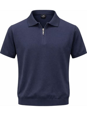 Classics Men Turbulance Polo Yaka Kısa Kol Fermuarlı Erkek Triko Tişört 7599