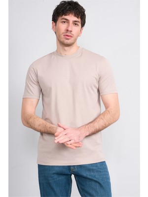 JSCO Mareteks 2600 Js Pudra Erkek 0 Yaka Less Is More Suprem T-Shırt