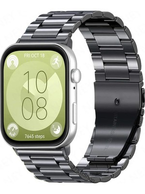 MMP Shop Huawei Watch Fit 5 / Fit 5 Pro / Fit 4 / Fit 4 Pro / Fit 3 Uyumlu Paslanmaz Çelik Akıllı Saat Kordonu - Ayarlanabilir Metal Toka - Pim Sökme Aparatı Hediyeli