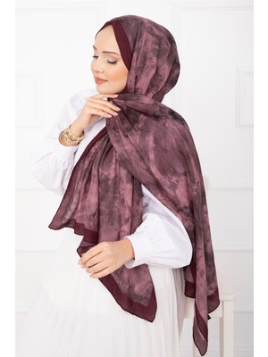 Msc Batik Desen Bambu Şal Serisi Bordo