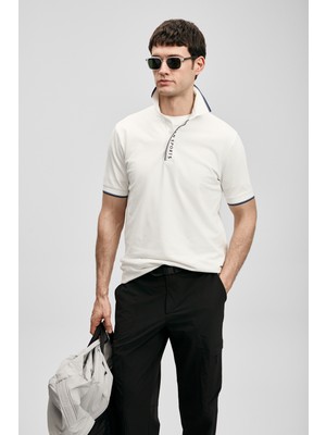 Lufian Lord Smart Erkek Polo Tişört Kırık Beyaz