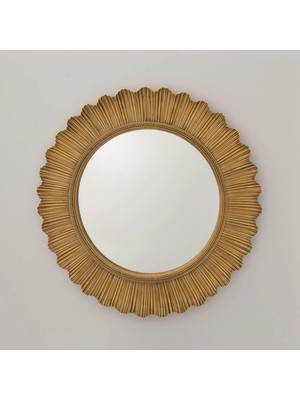 Selim Flashy Yuvarlak Ayna Altın