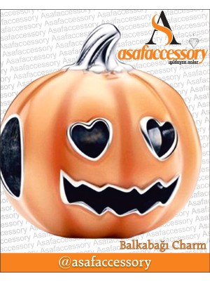 Balkabağı Charm / Gümüş Kaplama