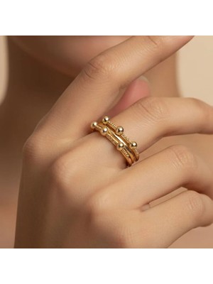 Stil Incisi/ Xupıng Jewelry Nokta Taşlı Yüzük