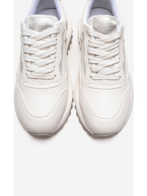 Luvi Whısper Beyaz Cilt Kalın Tabanlı Kadın Günlük Spor Ayakkabı