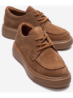 Luvi Mareon Toprak Süet Hakiki Deri Bağcıklı Kadın Günlük Ayakkabı