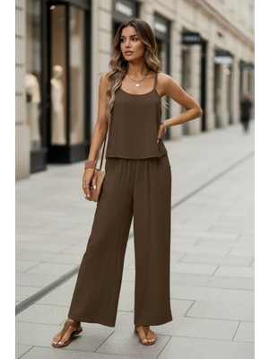 Mossta Aerobin Kumaş Ikili Takım - Kahve