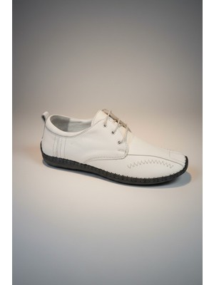 Modayak Ata Beyaz Çarı Hakiki Deri Erkek Ayakkabı