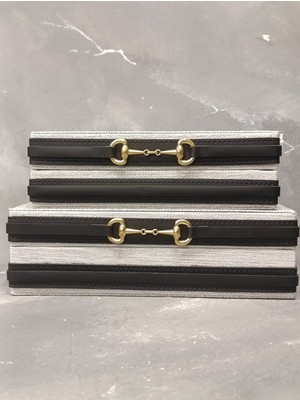 X Mermer Deri Kemerli Keten Kutu