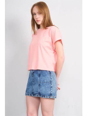 C.K Y26 8382 Fithit Byn B.Yk 30/1 Penye Oversıze T-shirt A.Somon