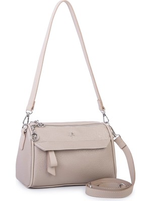 Nas Bag Kadın Omuz ve Çapraz Çantası Ayarlanabilir  Askılı Kum Victoria