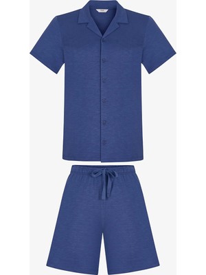Penti Erkek Tide Lounge Kısa Kollu Gömlek Pantolon Pijama Takımı