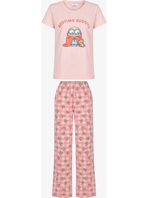 Penti Açık Pembe Minions Pamuklu Pantolon Pijama Takımı