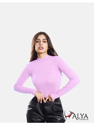 Alya Underwear Yarım Boğazlı Kaşkorse Sweatshirt Lila M