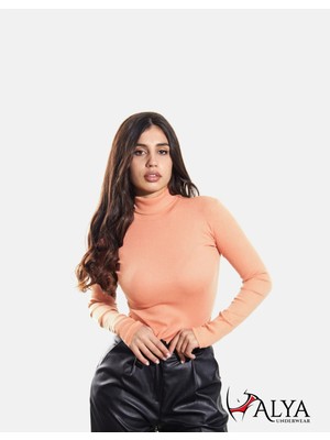 ALYA UNDERWEAR Kaşkorse Tam Boğazlı Body Sweatshirt, Yavru Ağzı