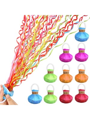 Erdo Ticaret Buğz 30 Şeritli Renkli Elle Atılan Konfeti – 5 Metre Uzayan Şerit Konfeti 1 Adet