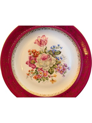 Fransız Limoges Porselen Duvar Tabağı 25 cm Çapında