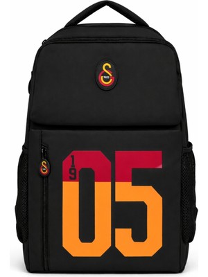 Galatasaray Lisanslı 3 Bölmeli Sırt Çantası - 1905 Baskılı Laptop Gözlü Su Itici Kumaşlı Okul Çantası