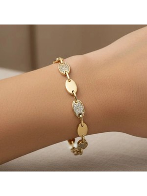 Stil Incisi/xupıng Jewelry Oval Zirkon Taşlı Bileklik