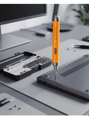 Uslucan Alışveriş Kablosuz Şarjlı Elektrikli Tornavida Seti 38 Uçlu Type C Li Pil Hassas Tamir Seti