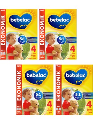 Bebelac 4 Çocuk Devam Sütü 800 gr 4 Adet