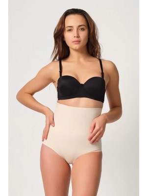 MiraLive Ten Mı Emay 2708 Lazer Yüksek Bel Kesim Slip Hayalet Korse