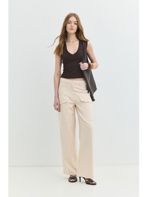 Denim Trip Relaxed Fit Cepli Taş Kadın Pantolon