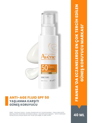 Avene Hyalüronik Asit (%0,2) İçeren SPF 50 Yaşlanma Karşıtı Güneş Kremi 40 ml