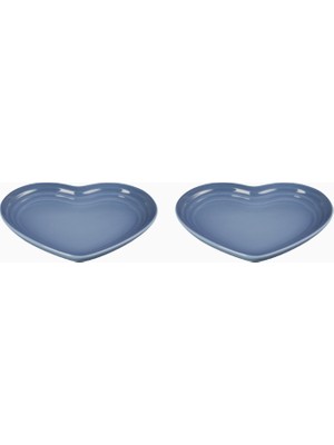 Le Creuset 2’li Kalp Şeklinde Tabak Seti Seramik