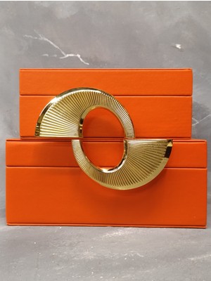 X Mermer Dekoratif Deri Kutu-2li Set