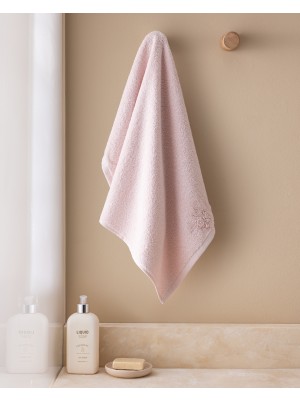 Madame Coco Rosabell Kroşeli %100 Pamuk Yüz Havlusu - Pudra