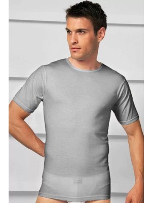 MiraLive Erkek Pamuklu Kısa Kol Geniş Yaka Klasik Fanila T-Shirt