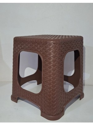 Hürpa Tedarik Plastik Hasır Kahverengi Tabure Küçük 1 Adet