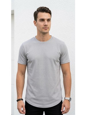 Plus Scorpion Erkek Slim Fit Basic Tişört – Esnek, Terletmeyen Pike Dokulu Kumaş