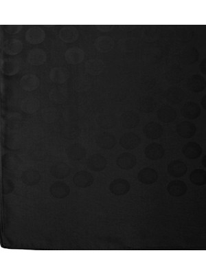 Şehr-i Şal Şehri Şal Puantiye Desen Jakarlı Şal Siyah