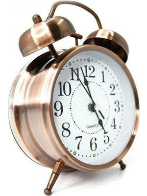 MiraLive Nostaljik Çalar Saat – Retro Tasarım, Sessiz Akan Mekanizma, Yüksek Sesli Alarm, Masa ve Komodin Için Dekoratif Saat (4887)