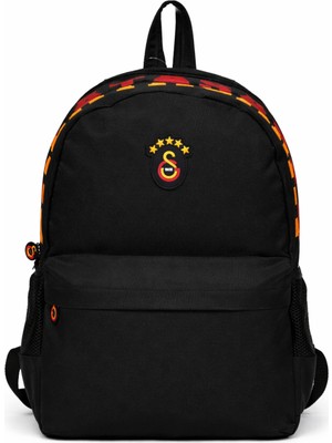 Galatasaray Lisanslı 3 Bölmeli Sırt Çantası - Laptop Bölmeli Su Itici Özellikli Siyah Okul Çantası