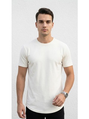 Plus Scorpion Erkek Slim Fit Basic Tişört – Esnek, Terletmeyen Pike Dokulu Kumaş