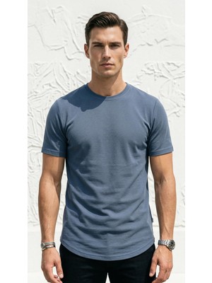 Plus Scorpion Erkek Slim Fit Basic Tişört – Esnek, Terletmeyen Pike Dokulu Kumaş