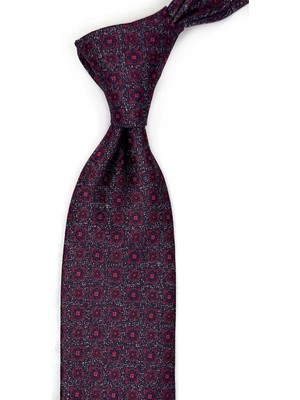 Kravatkolik Kırmızı Kum Desen Mendilli Klasik Kravat KK13557