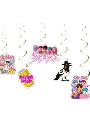 Parti Show Saja Boys K-Pop 6'lı Asma Tavan Süs