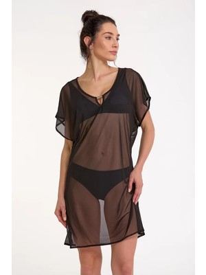 Byb Moda Tasarım Giyim Argento 2095-3001 Kadın Aksesuarlı Kısa Kaftan Beruflic