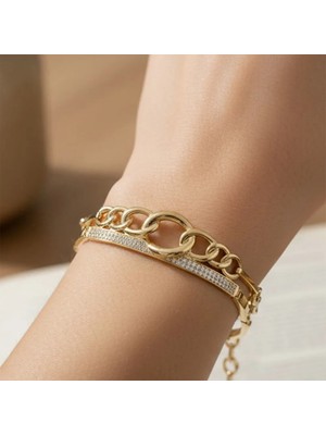 Xuping Jewelry Stil Incisi/xupıng Jewelry Taç Model Zirkon Taşlı Bileklik