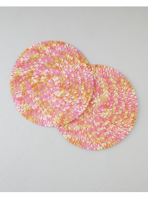 English Home Spinora Kağıt 2'li Amerikan Servis 38 cm Pembe - Turuncu